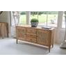 Carlton Toba - Arch Sideboard in Recycled Teak with 2 Doors & 3 Drawers - Natural Rustic Finish