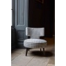 Salon Upholstered Chair in Grey/White Houndstooth Fabric with Black Wenge Legs