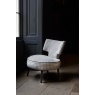 Carlton Salon Upholstered Chair in Grey/White Houndstooth Fabric with Black Wenge Legs