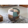 vintage Soho Round Small Ottoman Patchwork Stool