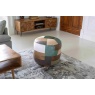 vintage Soho Round Small Ottoman Patchwork Stool