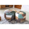 vintage Soho Round Small Ottoman Patchwork Stool
