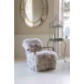 vintage Yetti-Ewe Merino Armchair & Footstool Set - 100% Natural Mongolian Wool