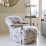 vintage Yetti-Ewe Merino Armchair & Footstool Set - 100% Natural Mongolian Wool