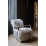 vintage Yetti-Ewe Merino Armchair & Footstool Set - 100% Natural Mongolian Wool