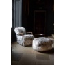 vintage Yetti-Ewe Merino Armchair & Footstool Set - 100% Natural Mongolian Wool
