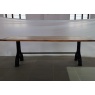 Carlton Sleeper Wood Monks Leg Table with Metal Legs - 200cm