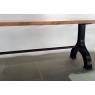 Carlton Sleeper Wood Monks Leg Table with Metal Legs - 200cm