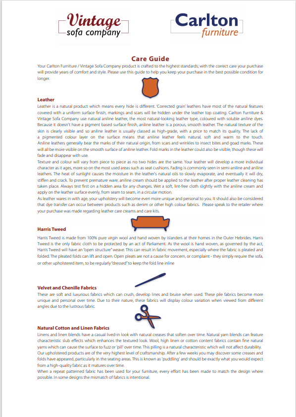 1 Page Care Guide